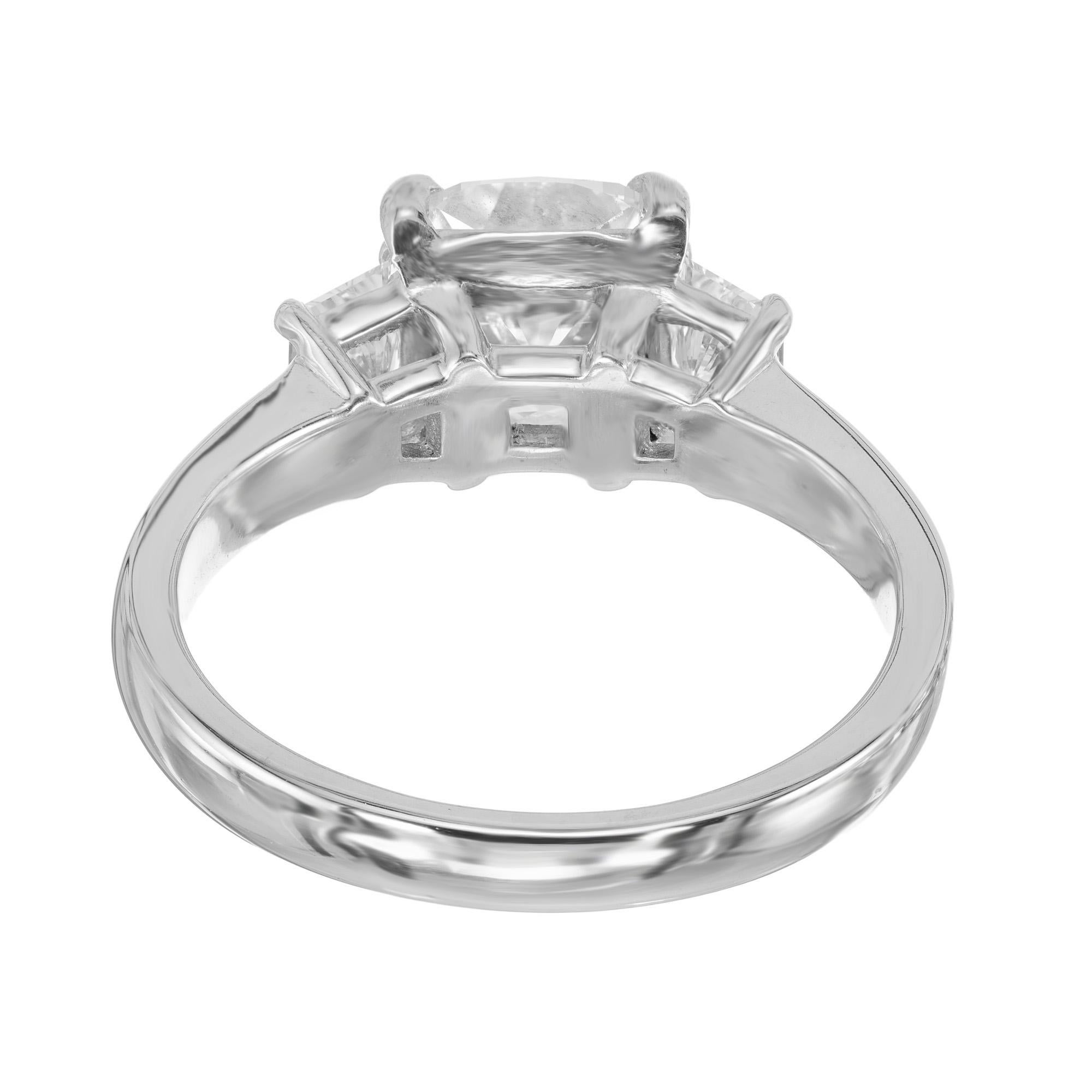 Peter Suchy GIA Certified 2.28 Carat Diamond Platinum Engagement Ring For Sale 1