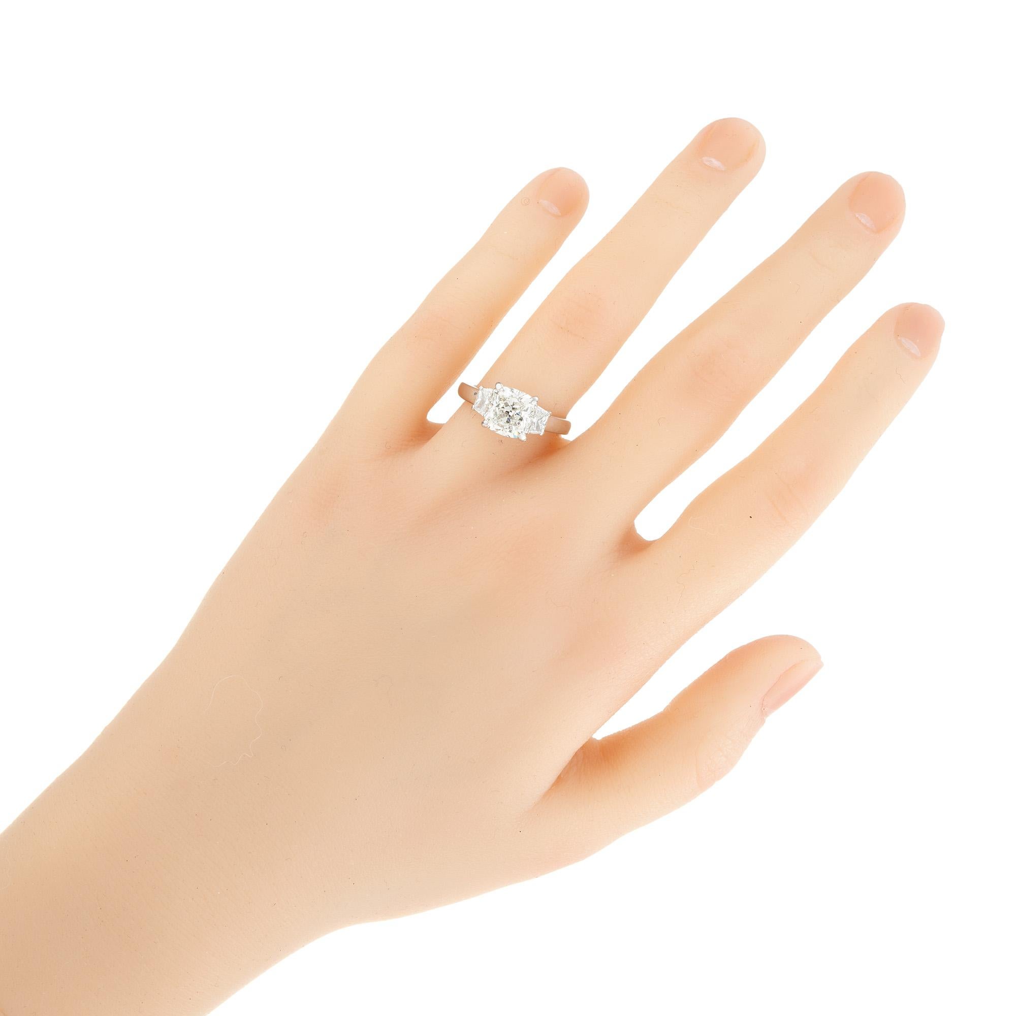 Peter Suchy GIA Certified 2.28 Carat Diamond Platinum Engagement Ring For Sale 3