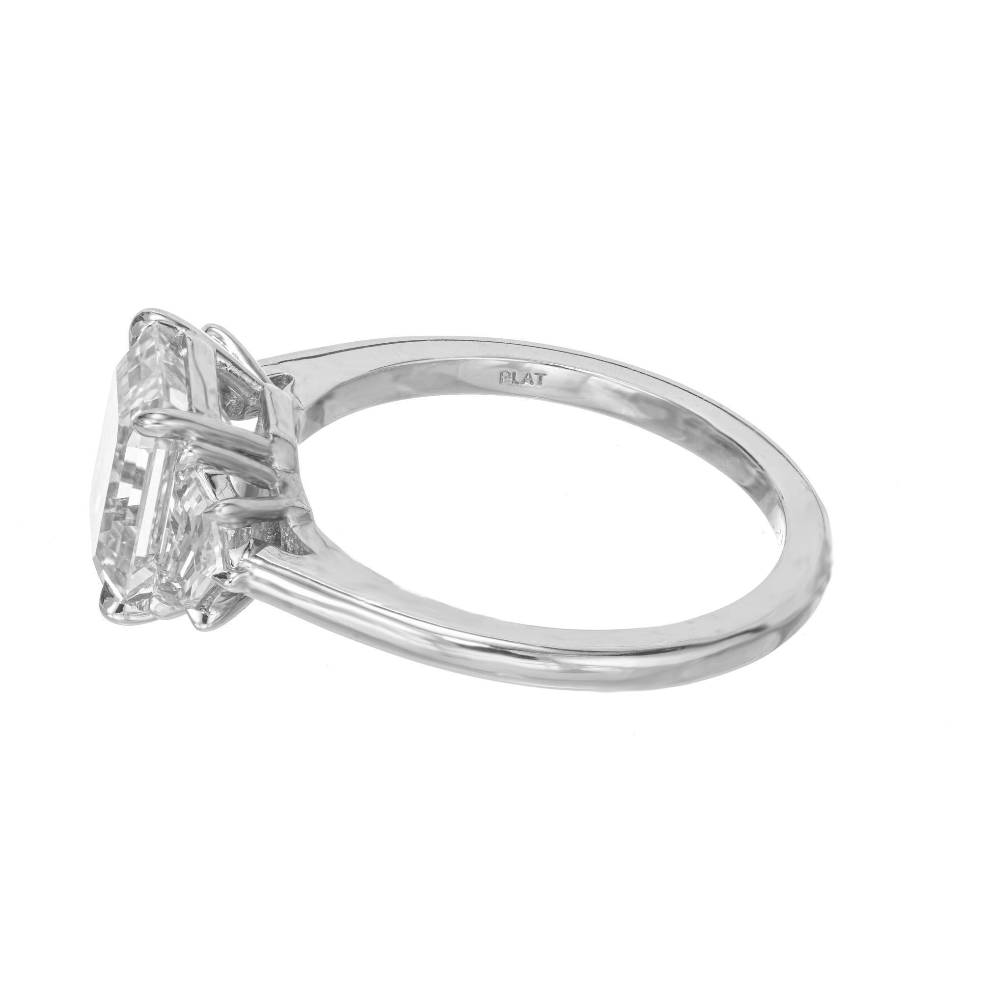 Women's Peter Suchy GIA Certified 2.32 Carat Diamond Platinum Ring For Sale