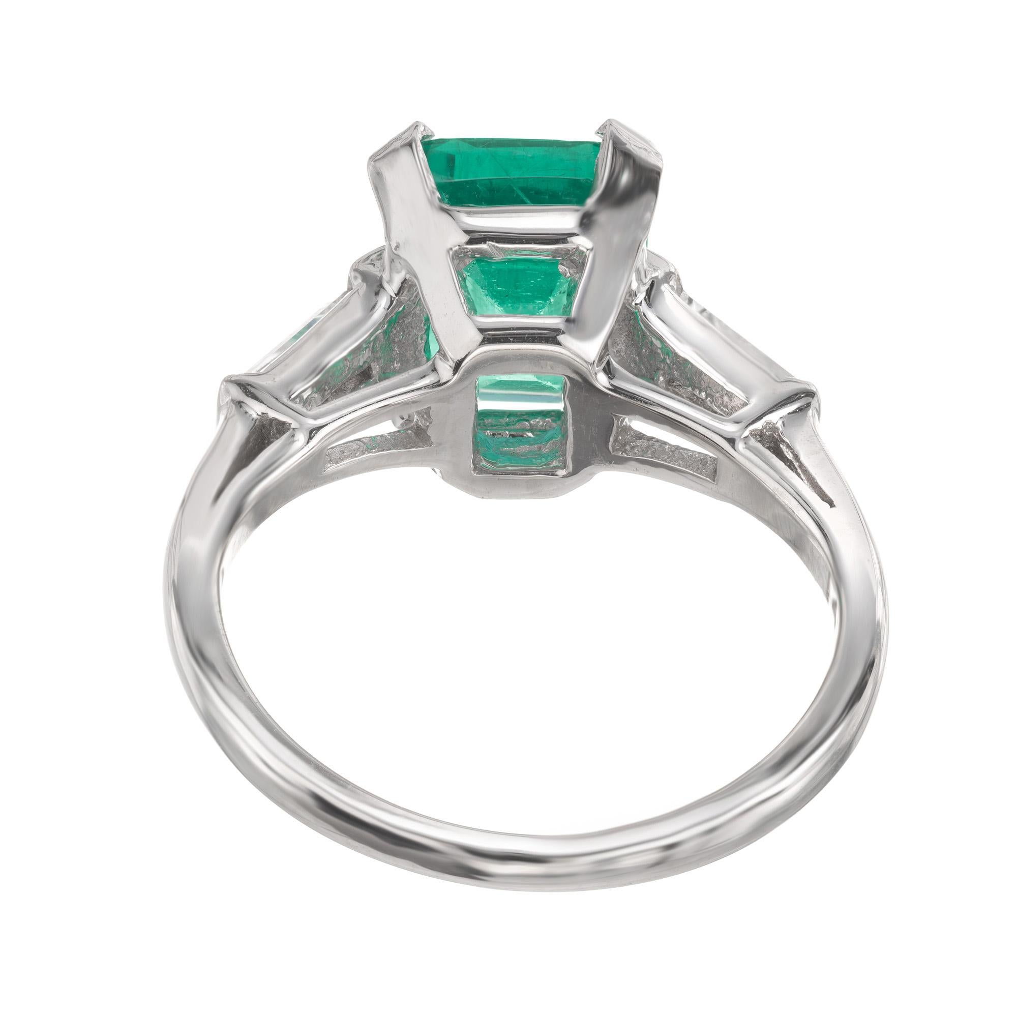 Peter Suchy GIA Certified 2.38 Carat Emerald Diamond White Gold Ring en venta 1