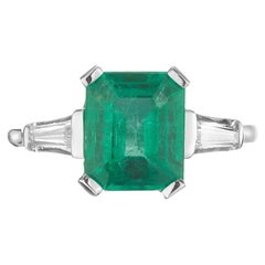 Peter Suchy GIA Certified 2.38 Carat Emerald Diamond White Gold Ring
