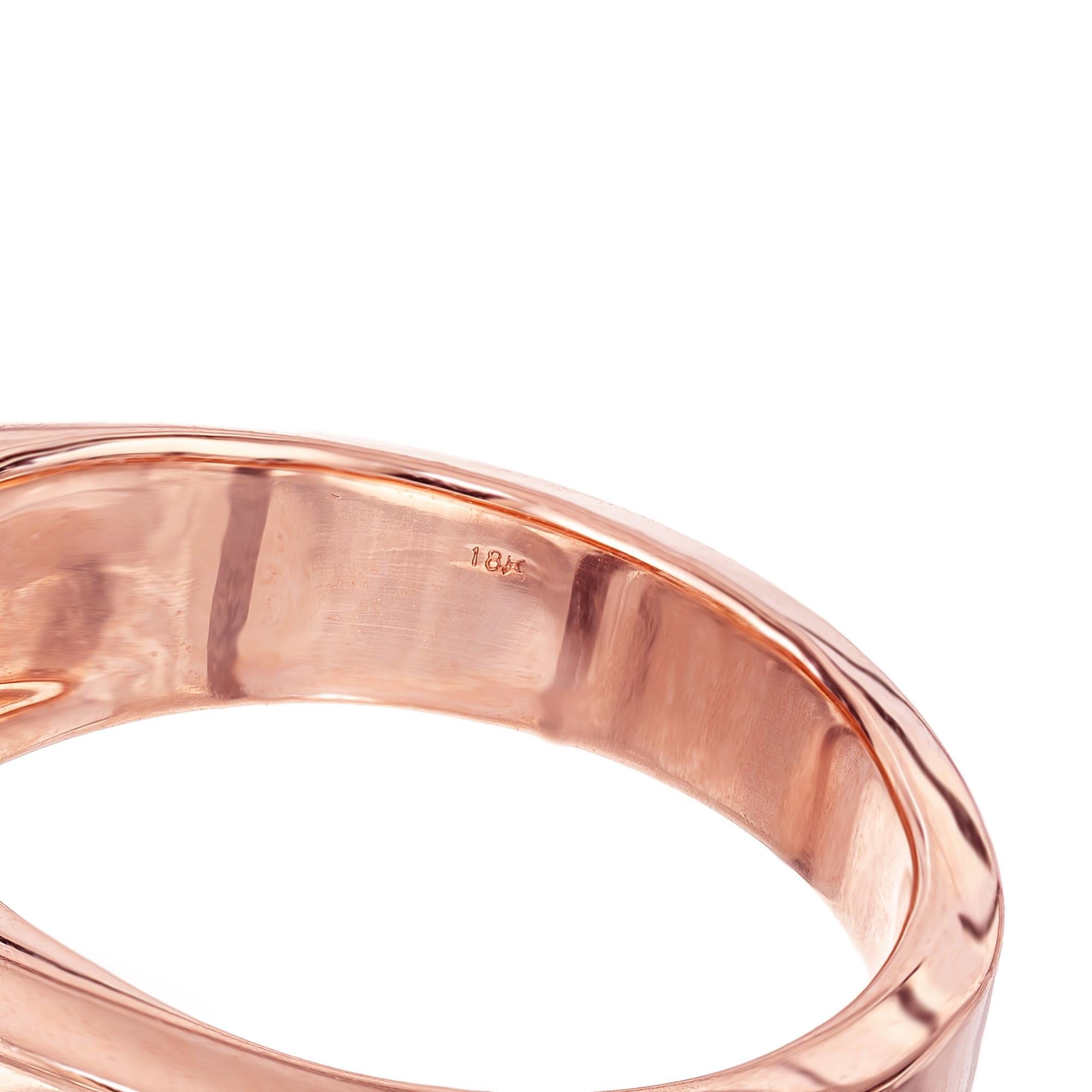 Peter Suchy GIA Certified 2.45 Carat Emerald Cut Diamond Rose Gold Ring For Sale 3