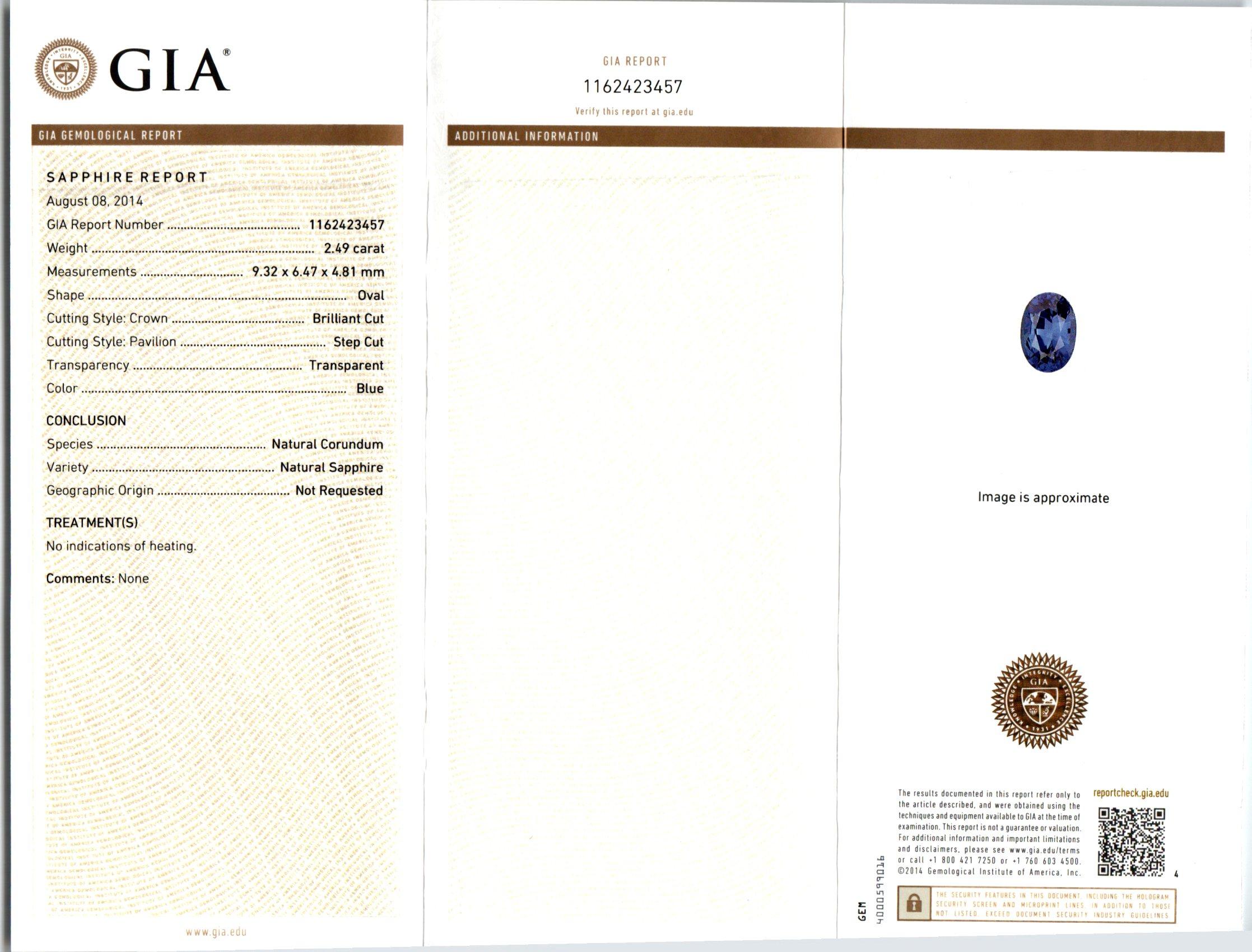 Peter Suchy, GIA-zertifizierter Gelbgold-Cocktailring mit 2,49 Karat Saphir und Diamant (Ovalschliff) im Angebot