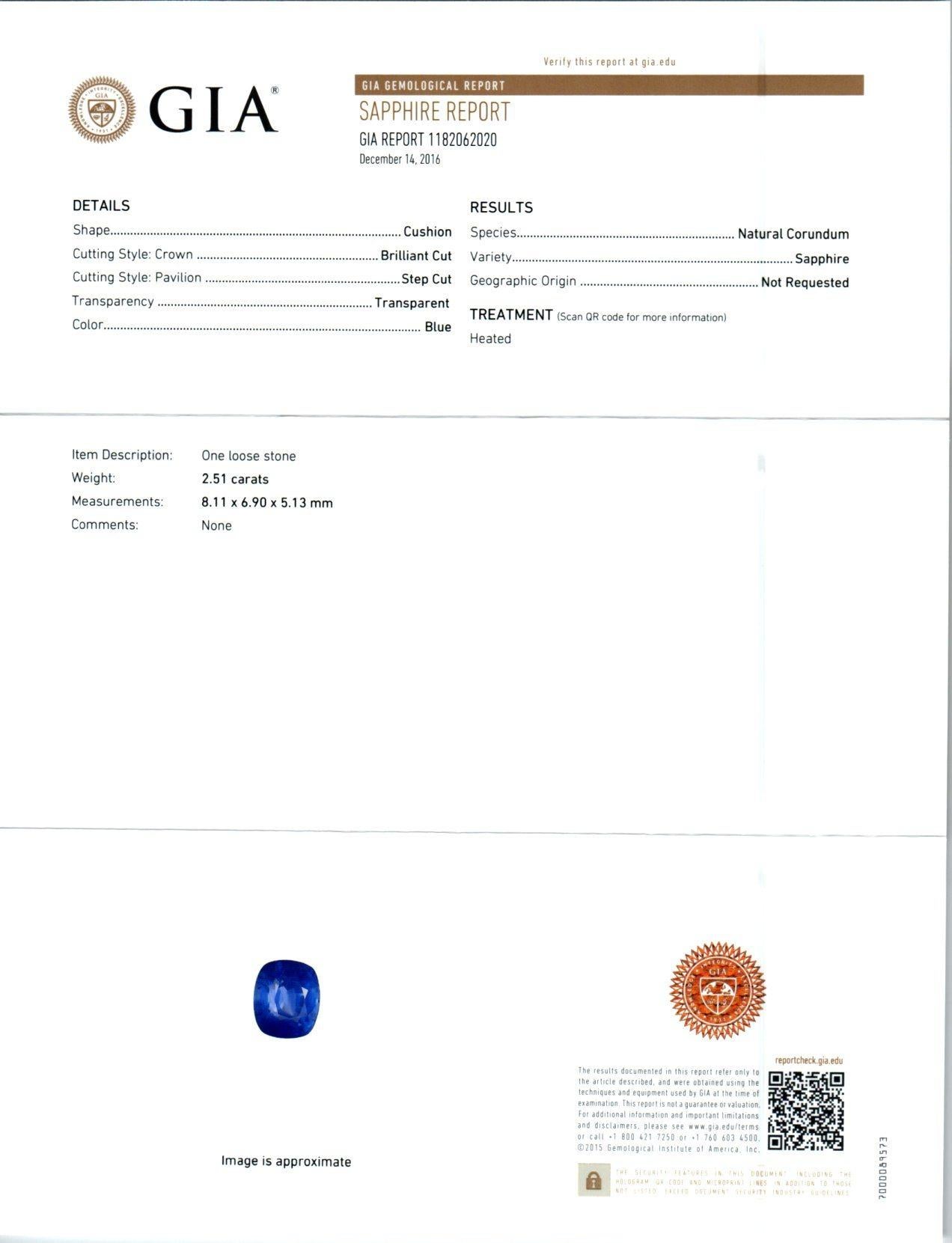 Peter Suchy GIA zertifiziert 2.51 Karat Saphir-Diamant-Gold-Anhänger-Halskette 1