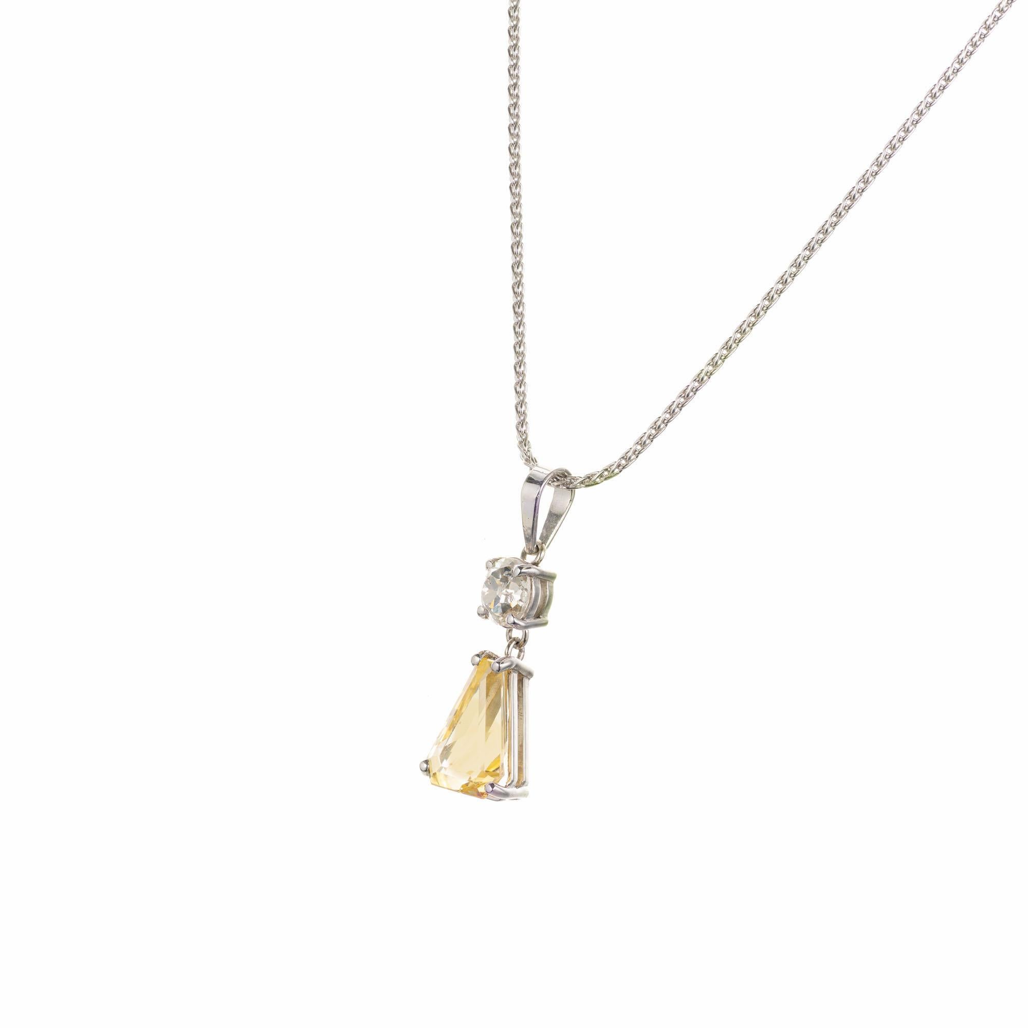 Round Cut Peter Suchy GIA Certified 2.57 Carat Sapphire Diamond Platinum Pendant Necklace For Sale