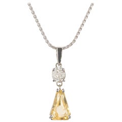 Peter Suchy GIA Certified 2.57 Carat Sapphire Diamond Platinum Pendant Necklace