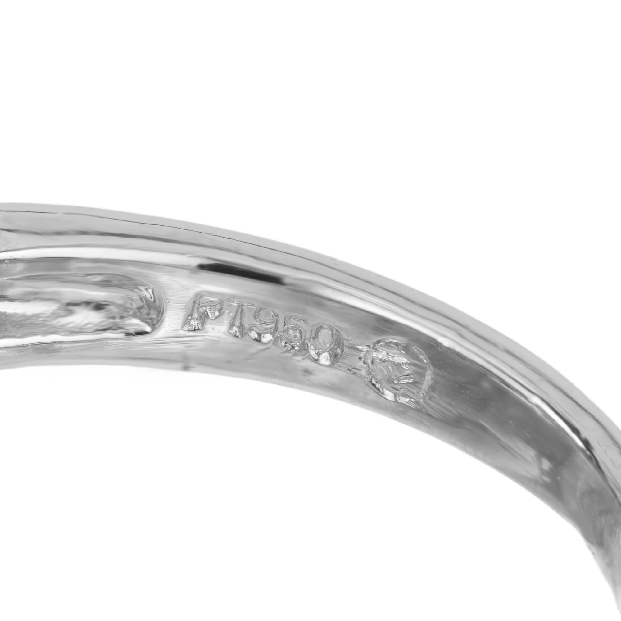 Peter Suchy GIA Certified 2.62 Carat Sapphire Diamond Platinum Engagement Ring For Sale 2