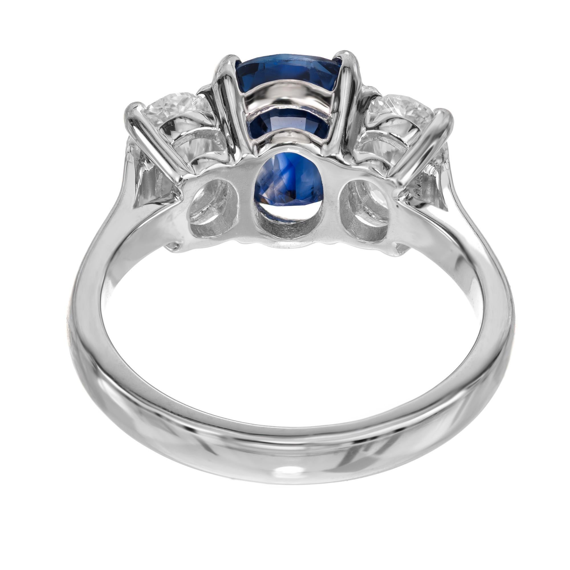 Women's Peter Suchy GIA Certified 2.74 Carat Sapphire Diamond Ring For Sale