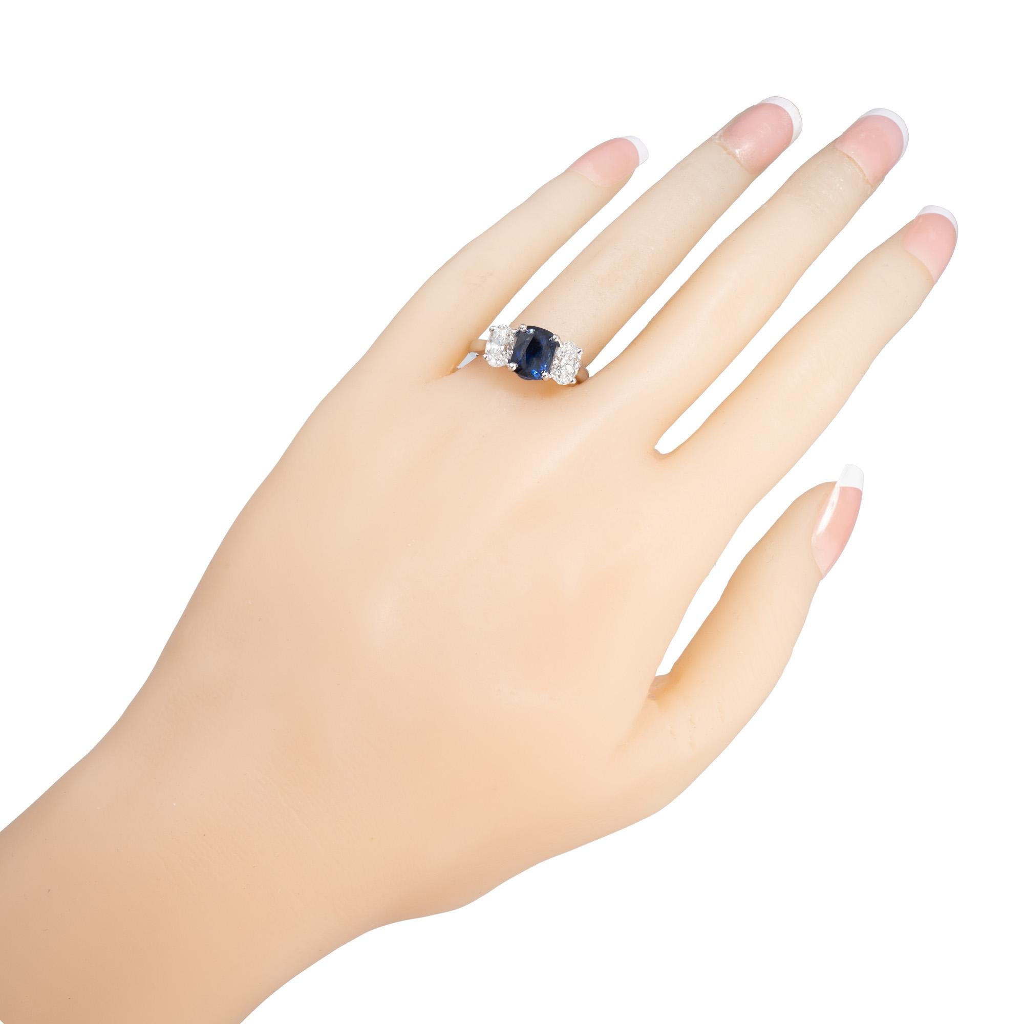 Peter Suchy GIA Certified 2.74 Carat Sapphire Diamond Ring For Sale 2