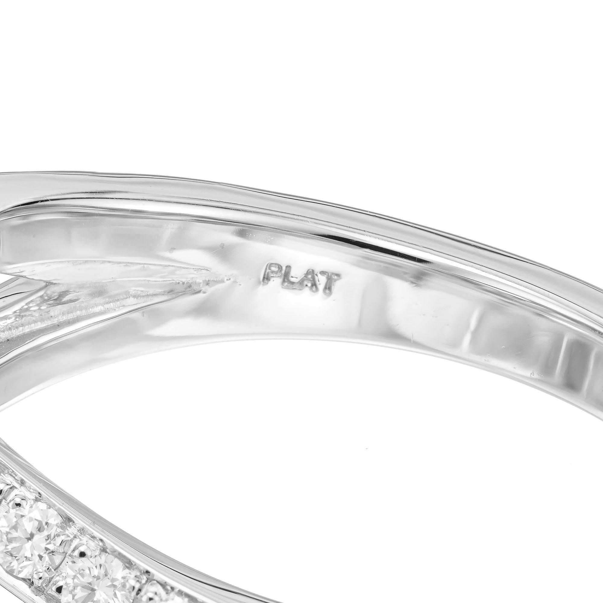 Peter Suchy Bague de fiançailles en platine avec saphir taille coussin de 2,76 carats certifié GIA et diamants en vente 2