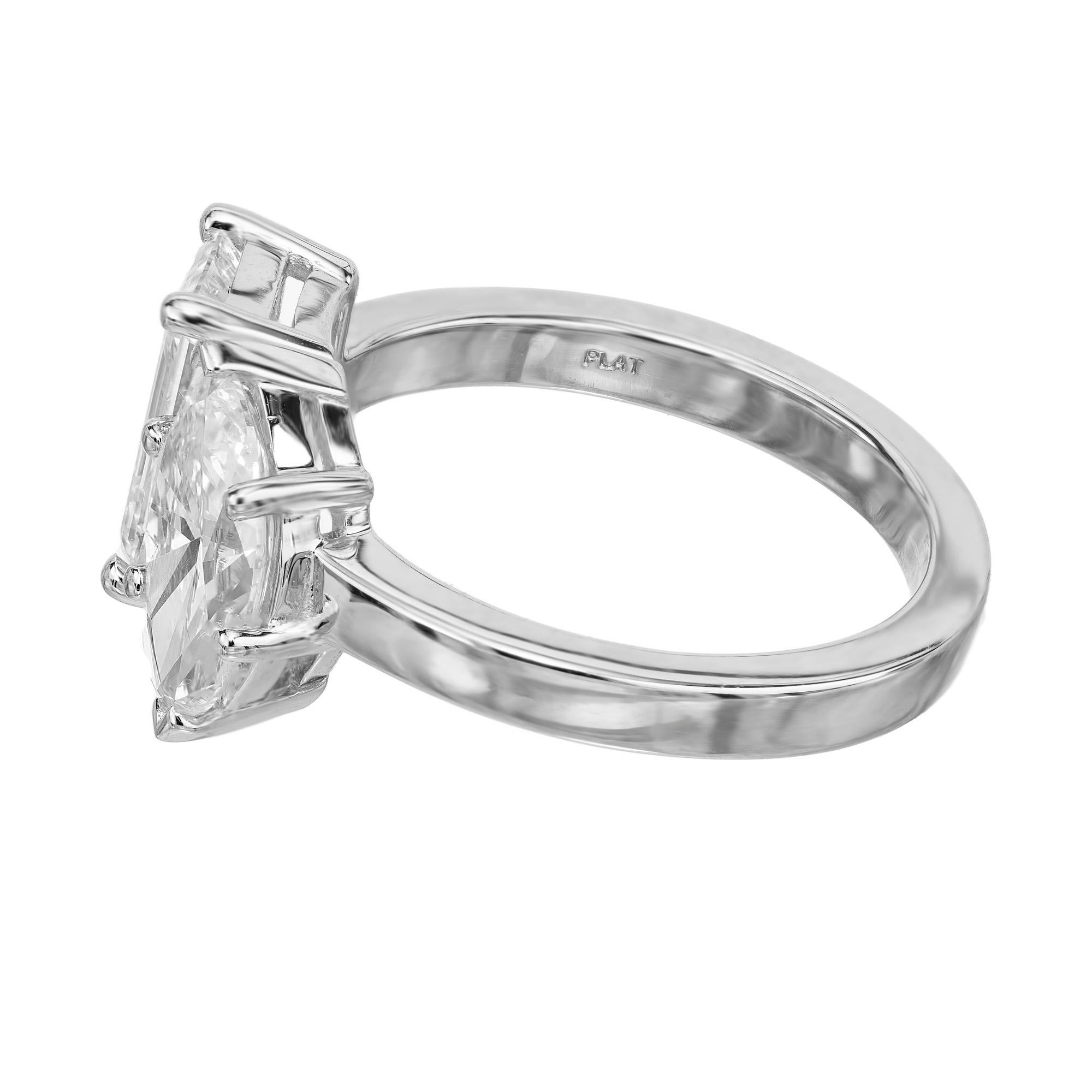 Peter Suchy GIA Certified 2.82 Carat Diamond Toi et Moi Platinum Engagement Ring For Sale 1