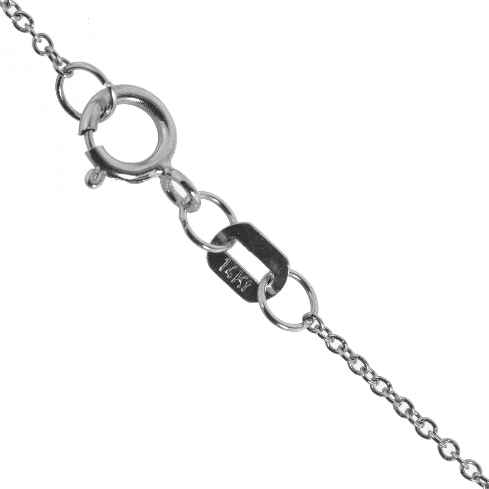 Peter Suchy GIA Certified 2.85 Carat Sapphire Diamond 14k Gold Pendant Necklace For Sale 1