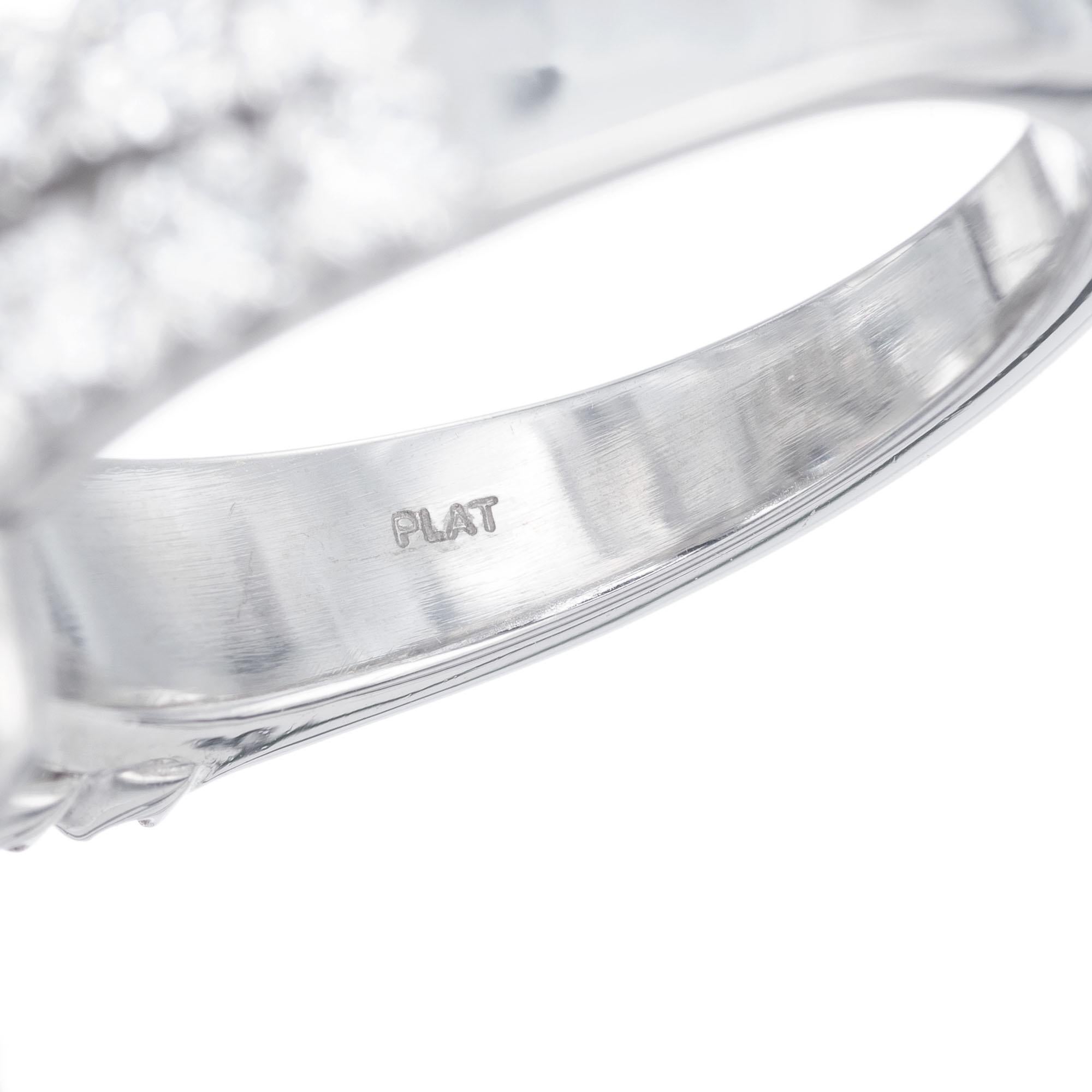 Peter Suchy GIA Certified 2.96 Carat Pear Diamond Halo Platinum Ring 2