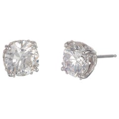 Peter Suchy GIA Certified 3.00 Carat Diamond Platinum Stud Earrings Peter Suchy GIA Certified 3.00 Carat Diamond Platinum Stud Earrings