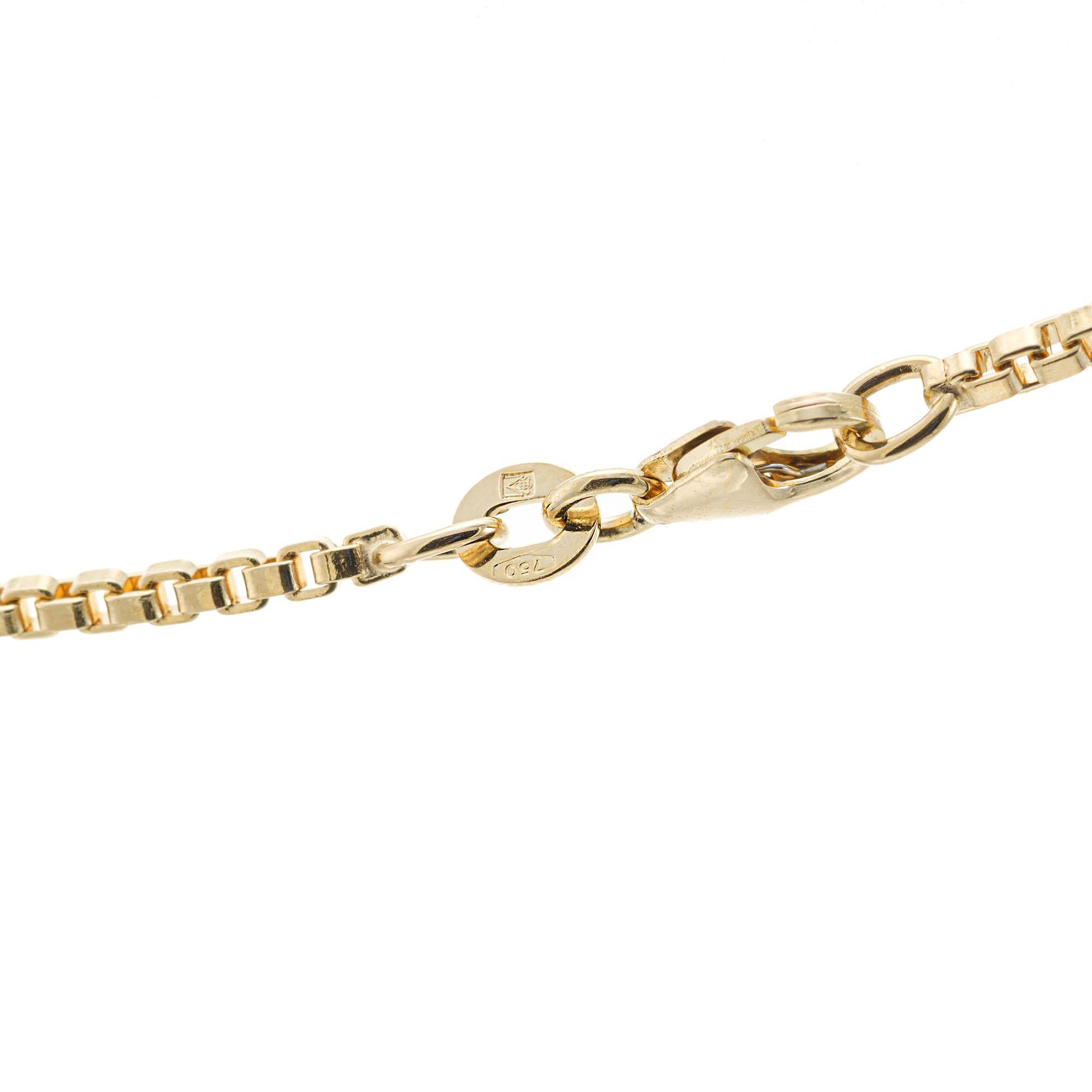 GIA-zertifizierte Gelbgold-Halskette mit 3,00 Karat Diamant-Anhänger Damen im Angebot