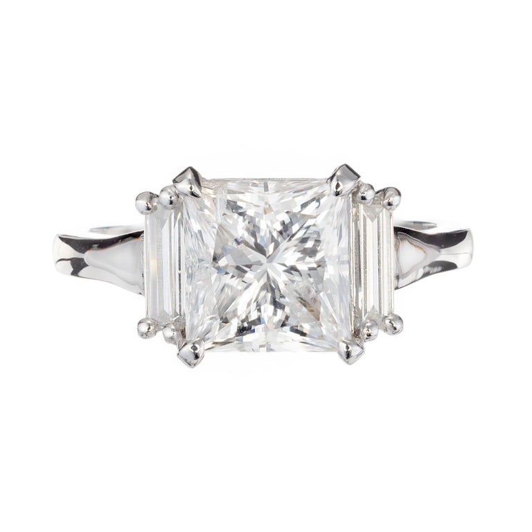 Peter Suchy GIA Certified 3.05 Carat Diamond Platinum Engagement Ring ...