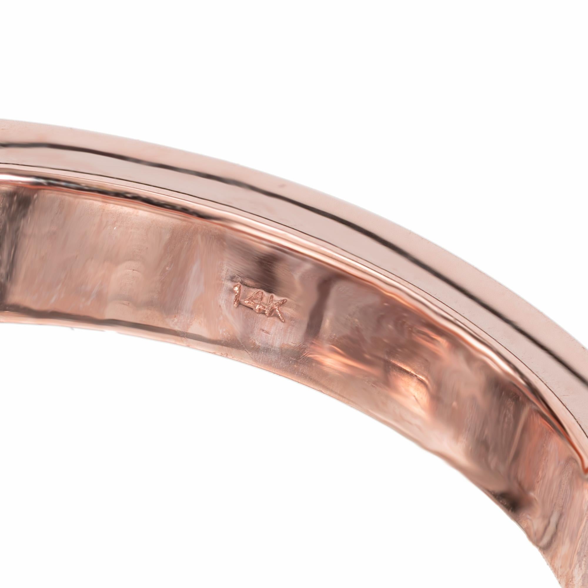 Peter Suchy GIA Certified 3.08 Carat Round Diamond Rose Gold Engagement Ring For Sale 2