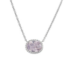 Peter Suchy GIA Certified 3.45 Carat Pink Sapphire Diamond Pendant Necklace