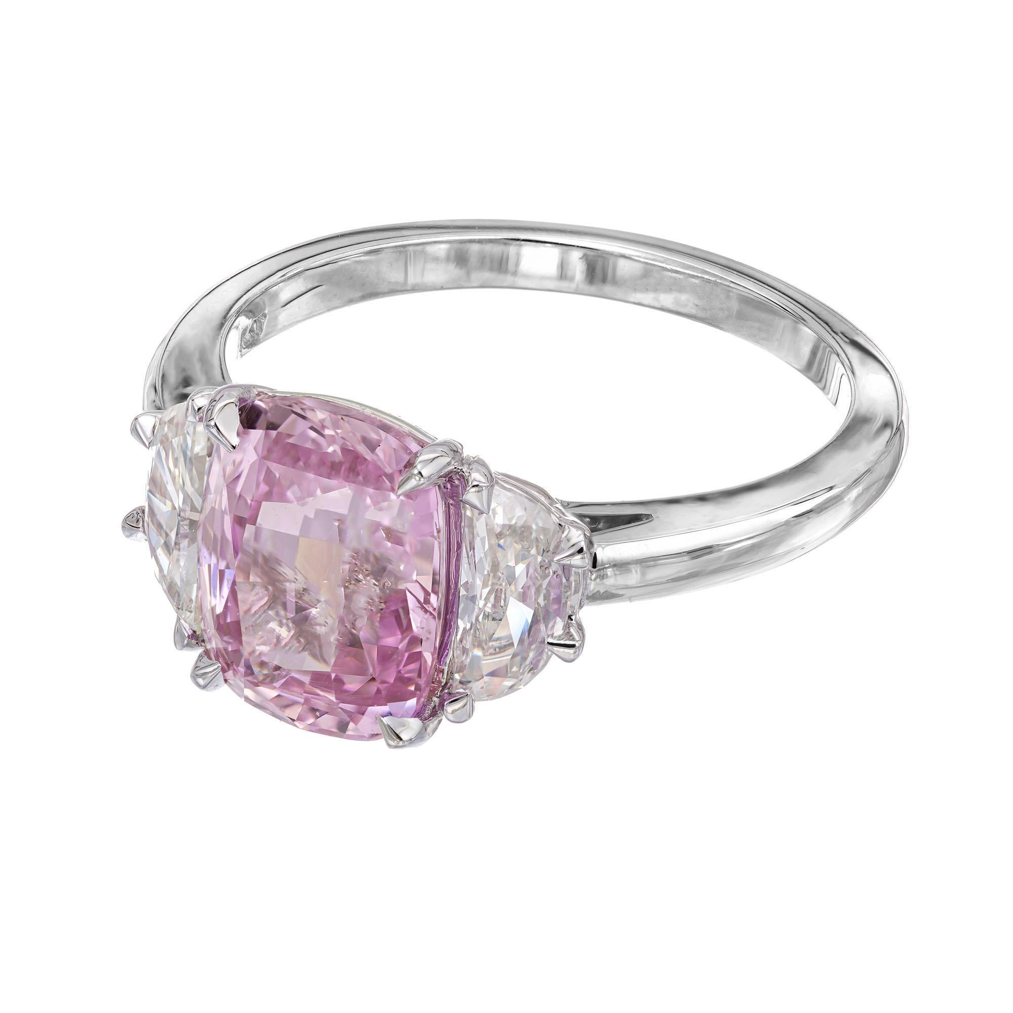 light pink sapphire engagement ring