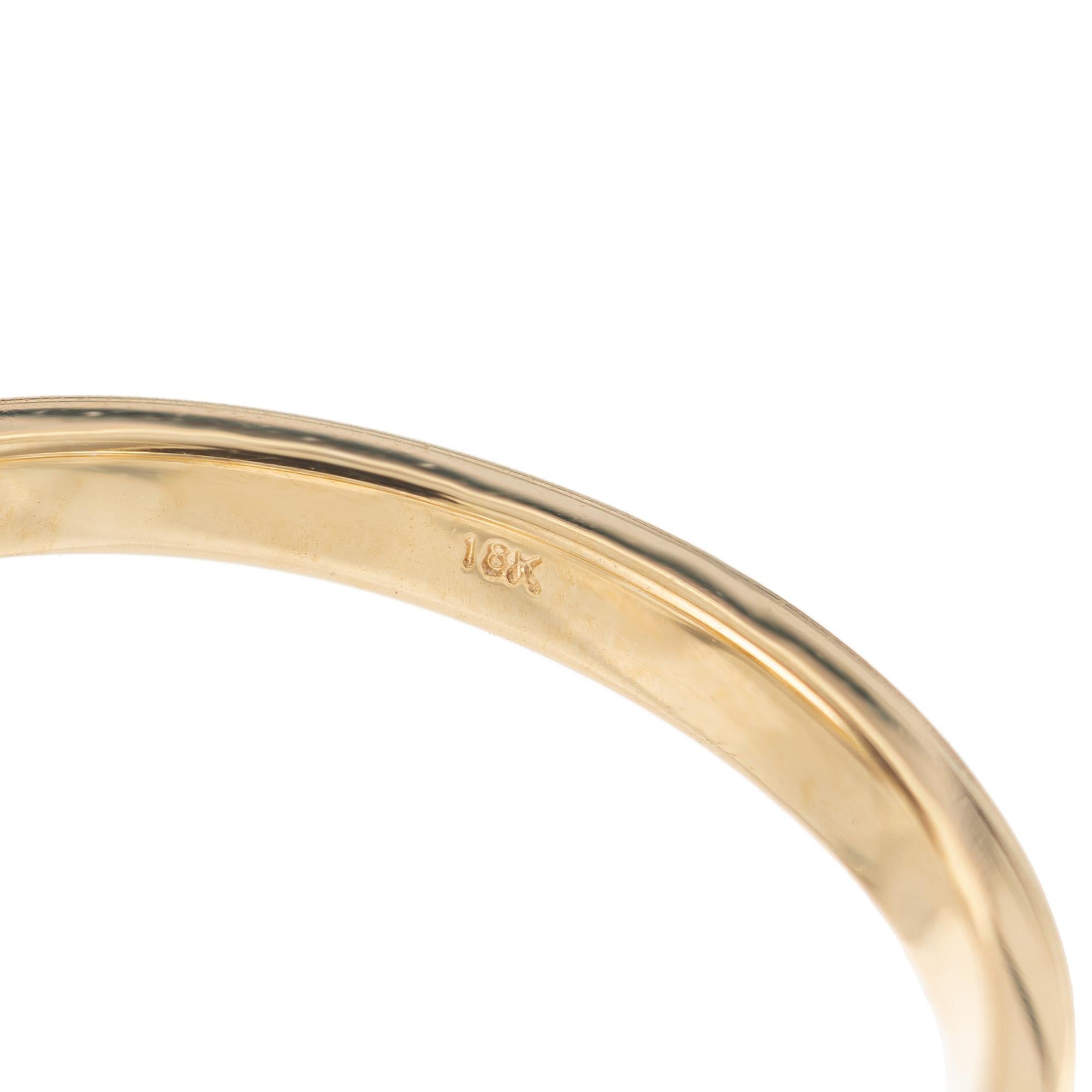 Peter Suchy Bague de fiançailles en or jaune certifiée GIA avec un diamant de 0,37 carat en vente 3