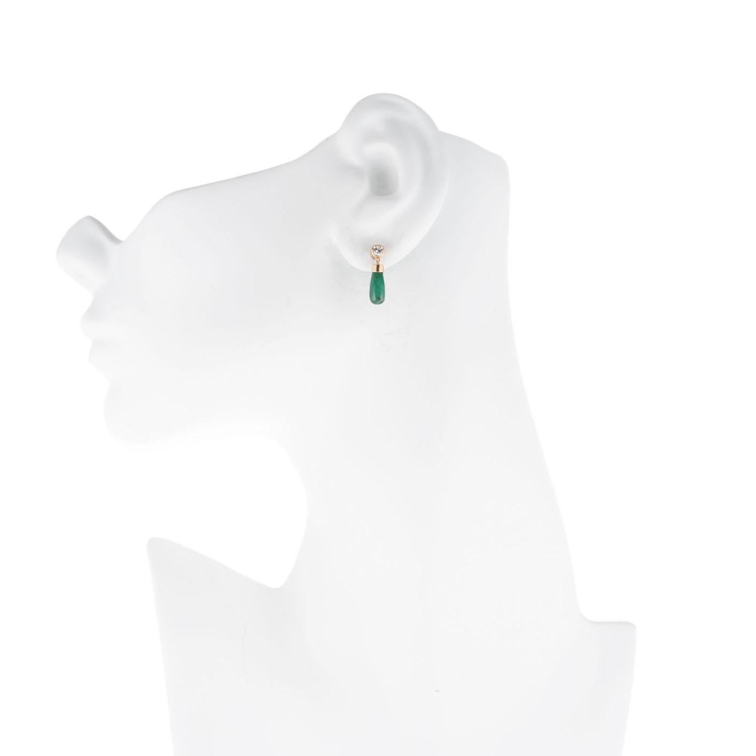 Gelbgold-Ohrhänger mit GIA-zertifiziertem 3,79 Karat Smaragd und Diamant von Peter Suchy im Zustand „Neu“ im Angebot in Stamford, CT