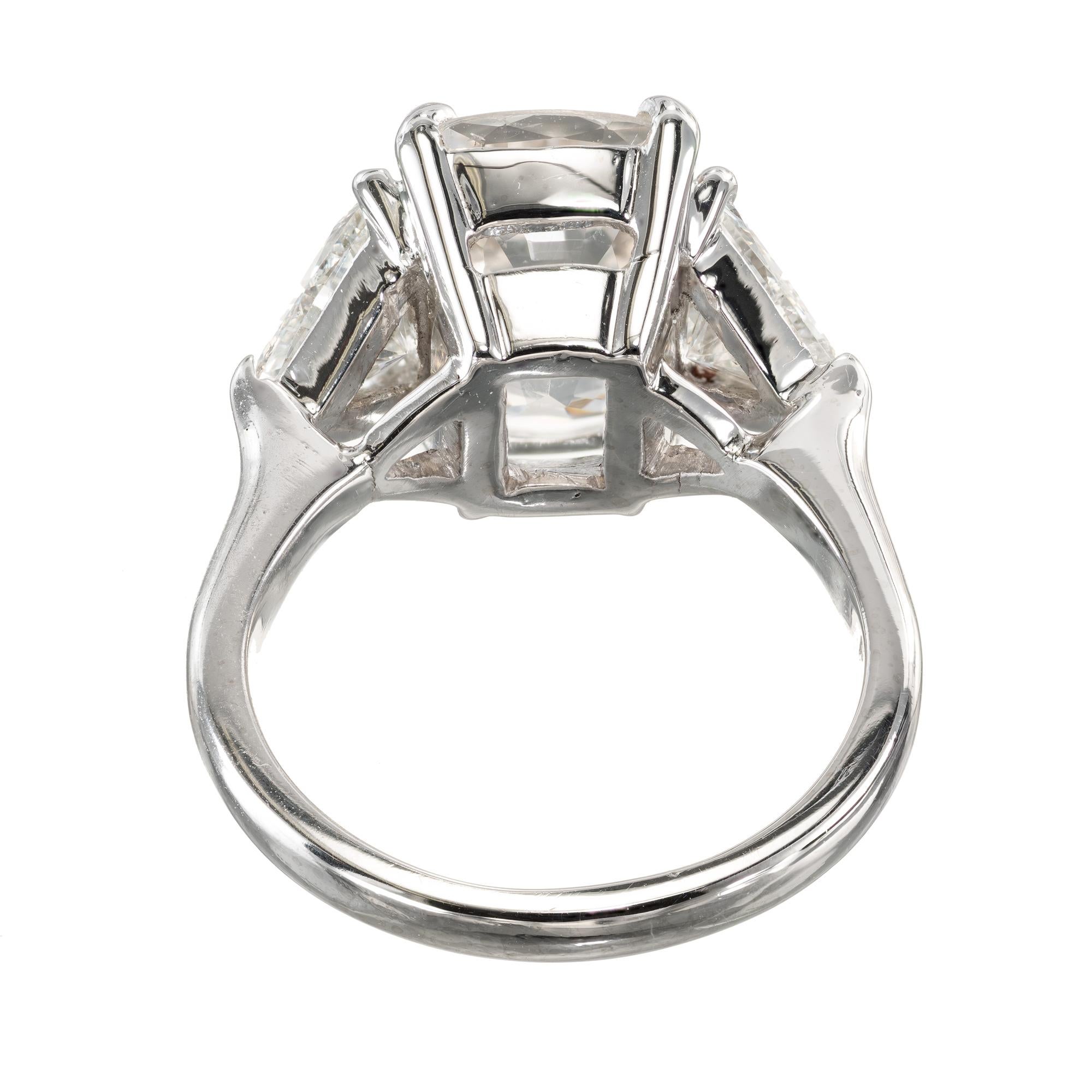 Peter Suchy GIA Certified 4.42 Carat Sapphire Diamond Platinum Engagement Ring 2