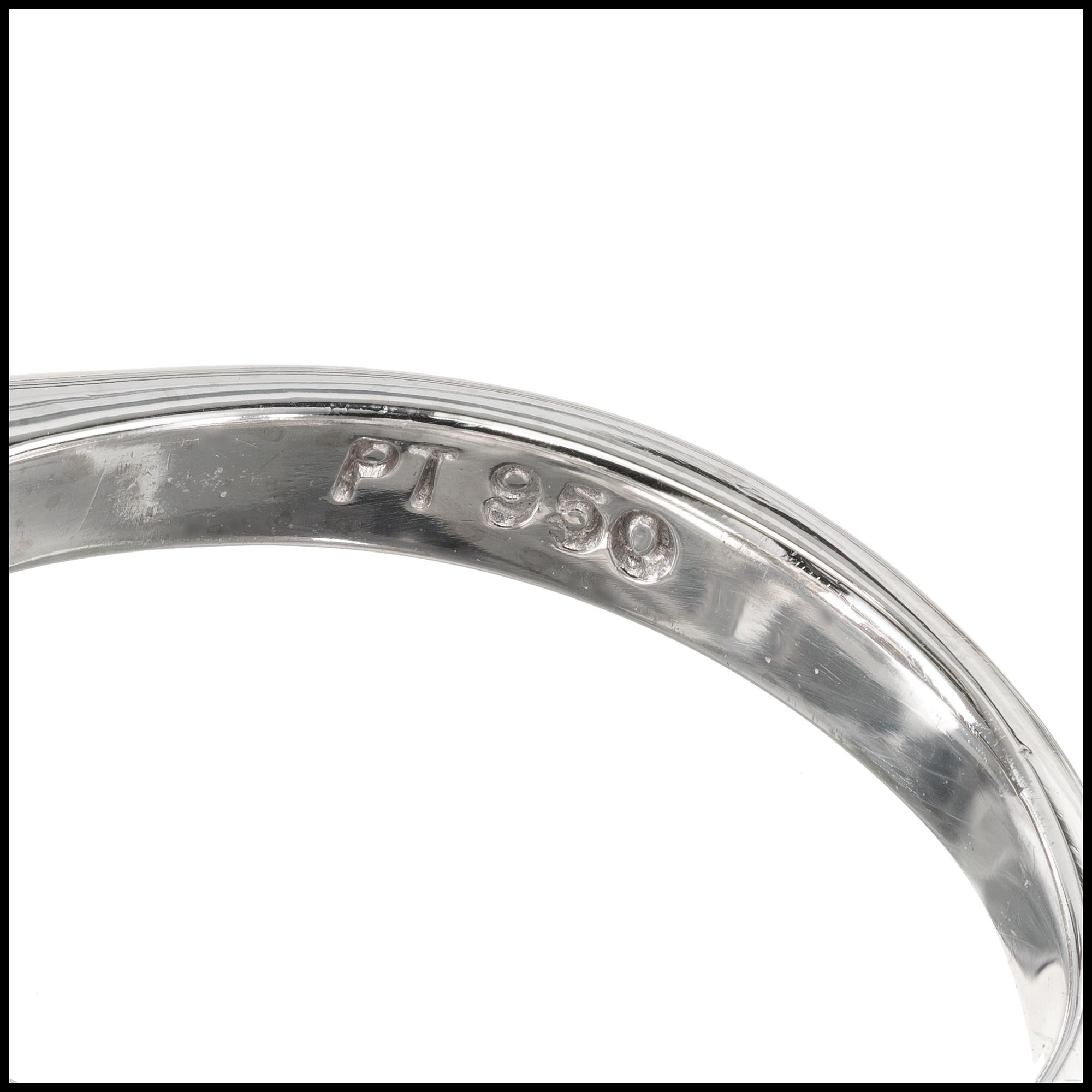 Peter Suchy GIA Certified 4.42 Carat Sapphire Diamond Platinum Engagement Ring 3