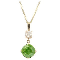 Peter Suchy GIA Certified 4.97 Carat Sphene Diamond Yellow Gold Pendant Necklace