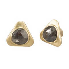 Peter Suchy GIA Certified 5.00 Carats Rose Cut Diamond Yellow Gold Earrings