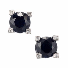 Clous d'oreilles Peter Suchy en diamants et saphirs de 5,02 carats certifiés GIA