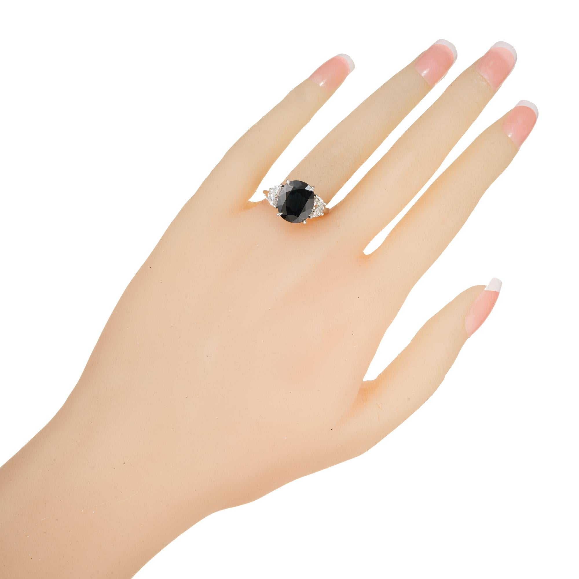 Peter Suchy GIA Certified 5.09 Carat Sapphire Diamond Platinum Ring 4