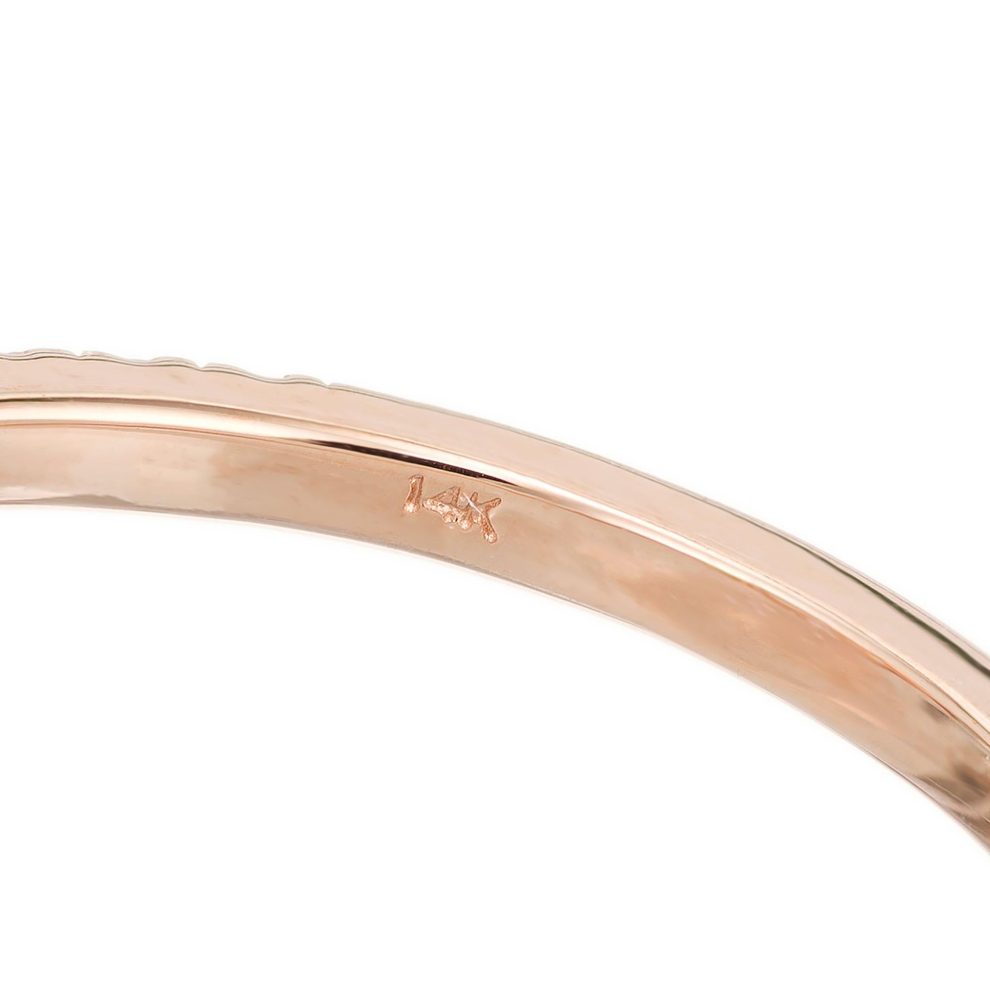 Bague de fiançailles de Peter Suchy en or rose avec halo de diamants de 0,33 carat certifiée par le GIA en vente 2