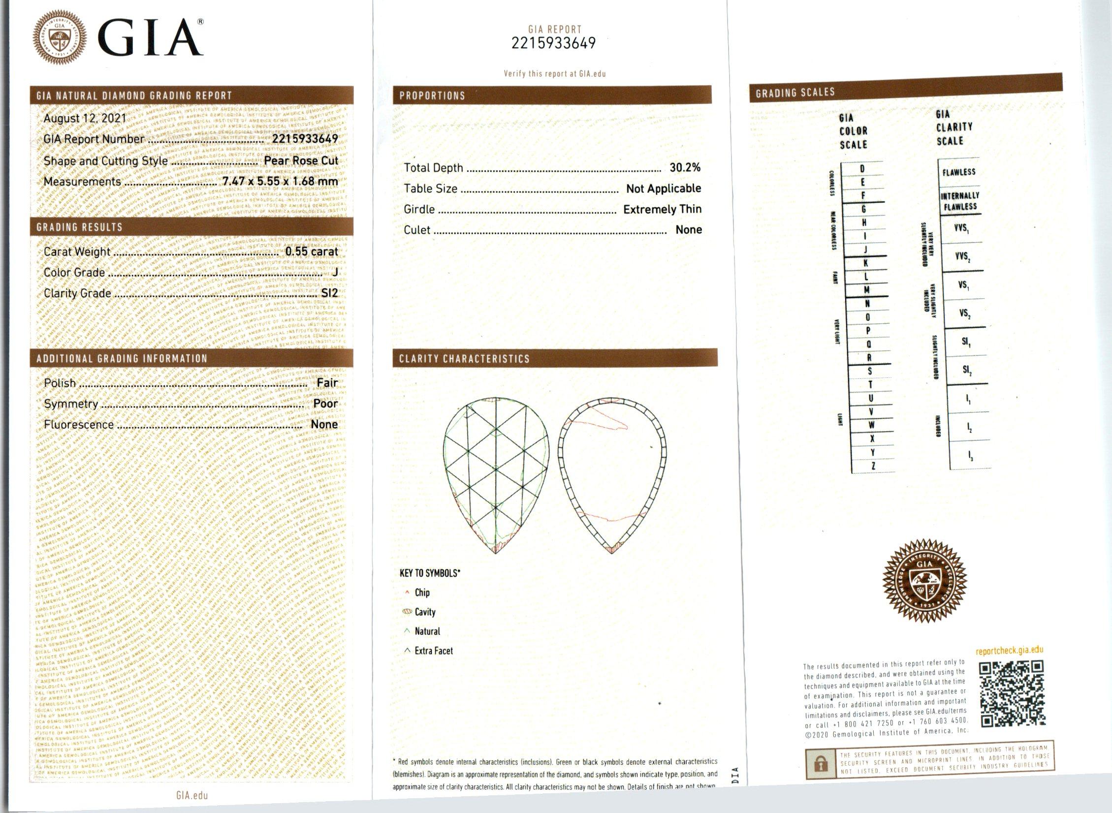 Verlobungsring aus Roségold mit GIA-zertifiziertem 1,55 Karat Diamant von Peter Suchy (Rosenschliff) im Angebot