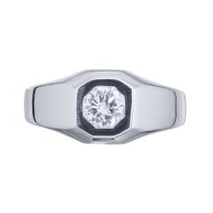 Peter Suchy GIA Certified .70 Carat Diamond White Gold Unisex Ring