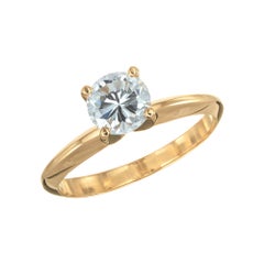 Peter Suchy GIA Certified .77 Carat Yellow Gold Solitaire Engagement Ring