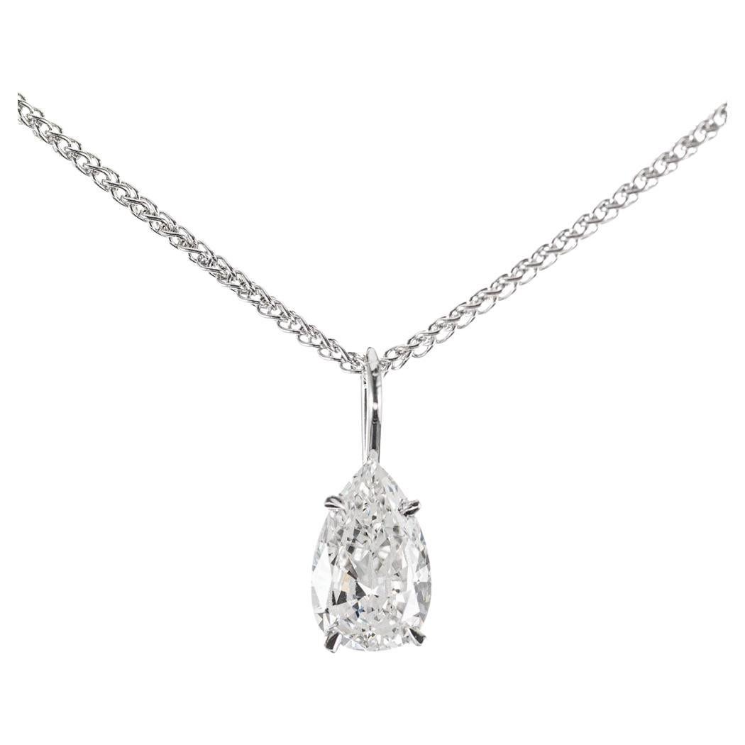 Peter Suchy GIA Certified .79 Carat Diamond Pendant Necklace