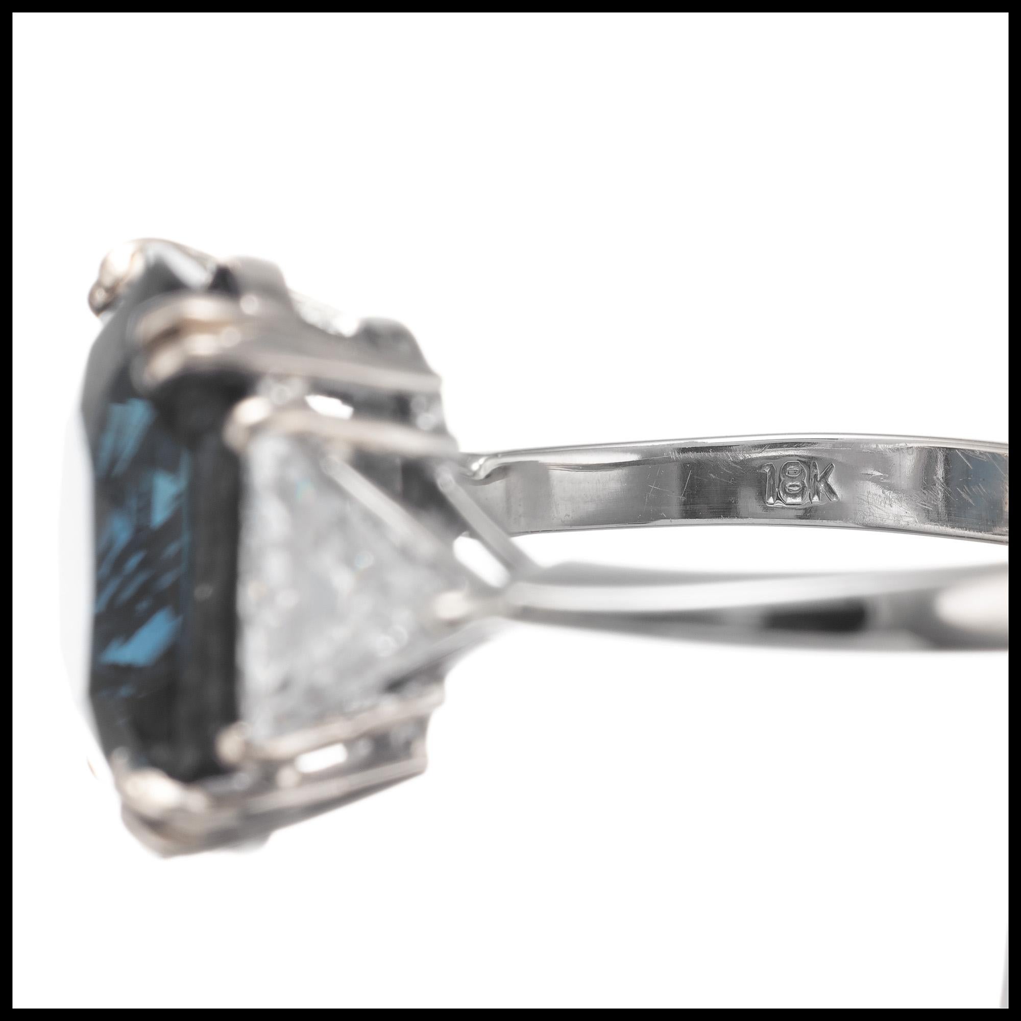 Peter Suchy GIA Certified 7.90 Carat Sapphire Diamond 18 Karat Gold Ring 1