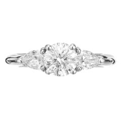 Peter Suchy GIA Certified .84 Carat Diamond Platinum Engagement Ring