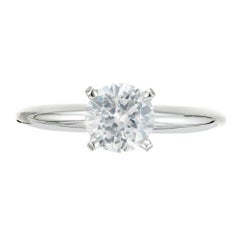 Peter Suchy GIA Certified .91 Carat Diamond Gold Solitaire Engagement Ring