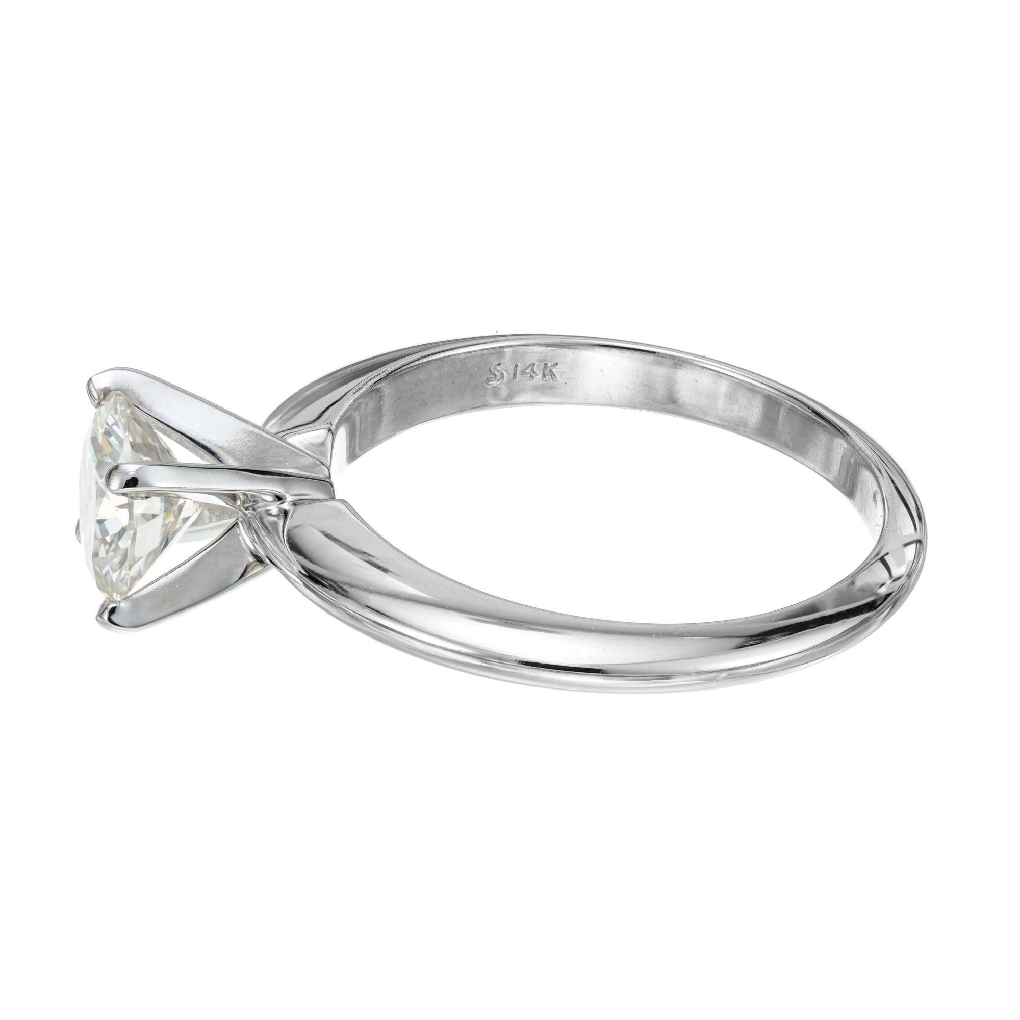Peter Suchy Anillo de compromiso solitario de oro con diamante de 0,91 quilates certificado por el GIA en venta 3