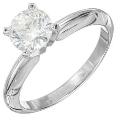 Peter Suchy GIA Certified .91 Carat Diamond Gold Solitaire Engagement Ring