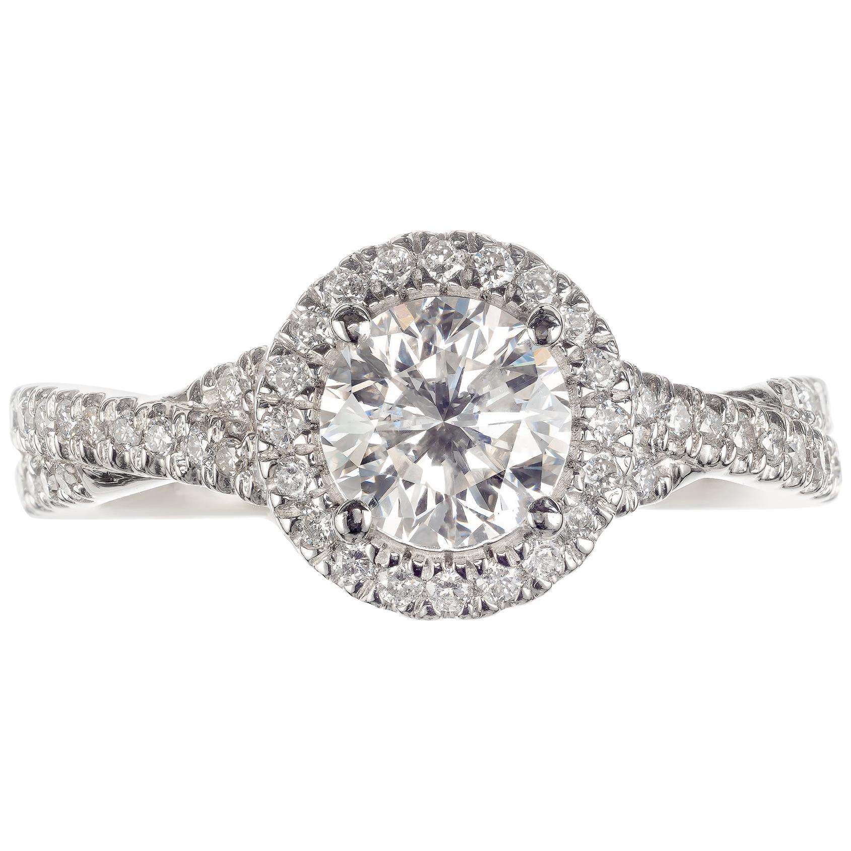 Peter Suchy Anillo de compromiso de platino con diamante de 92 quilates certificado por el GIA en venta