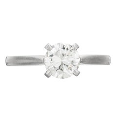 Peter Suchy GIA Certified .94 Carat Diamond Platinum Ring