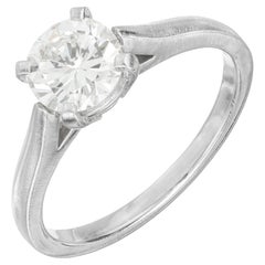 Peter Suchy GIA Certified .94 Carat Diamond Platinum Ring 