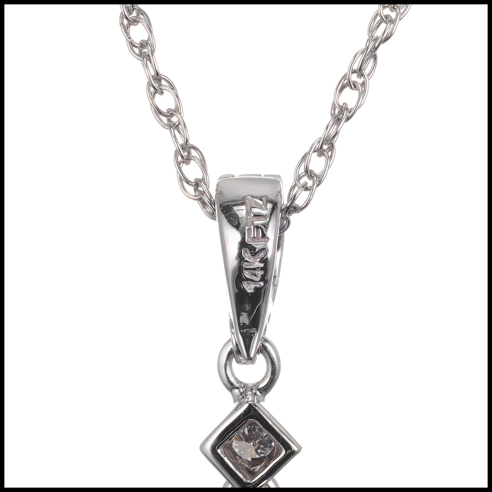 Halskette mit GIA-zertifiziertem 0,94 Karat Smaragd-Diamant-Gold-Anhänger von Peter Suchy Damen im Angebot