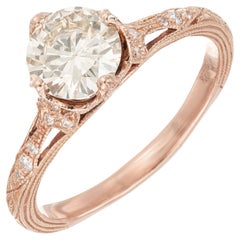 Peter Suchy GIA-zertifiziert .98 Karat Light Yellow Diamond Gold Verlobungsring