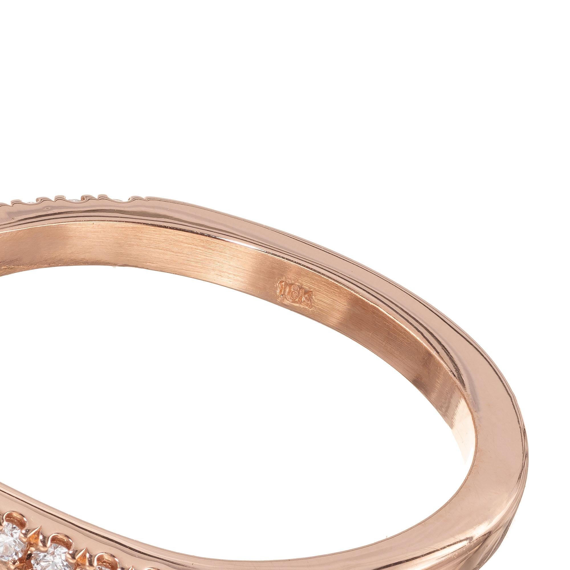 Peter Suchy GIA Certified .98 Carat Yellow Diamond Rose Gold Engagement Ring 1