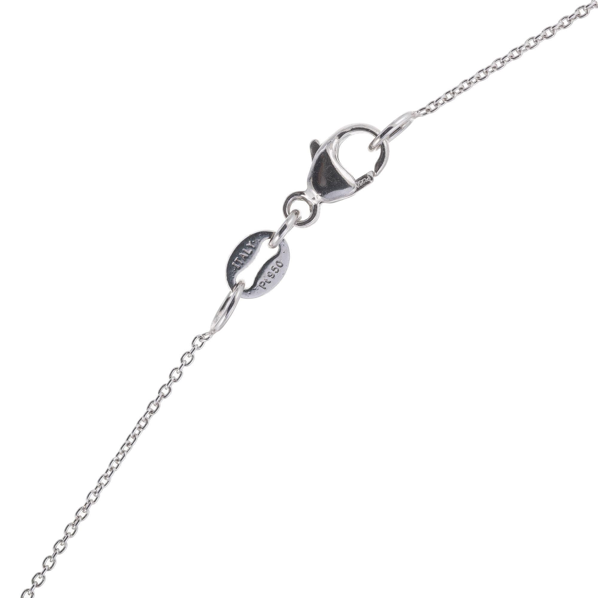 Peter Suchy Collier pendentif en platine avec halo de diamants noirs de 0,99 carat certifiés GIA Pour femmes en vente