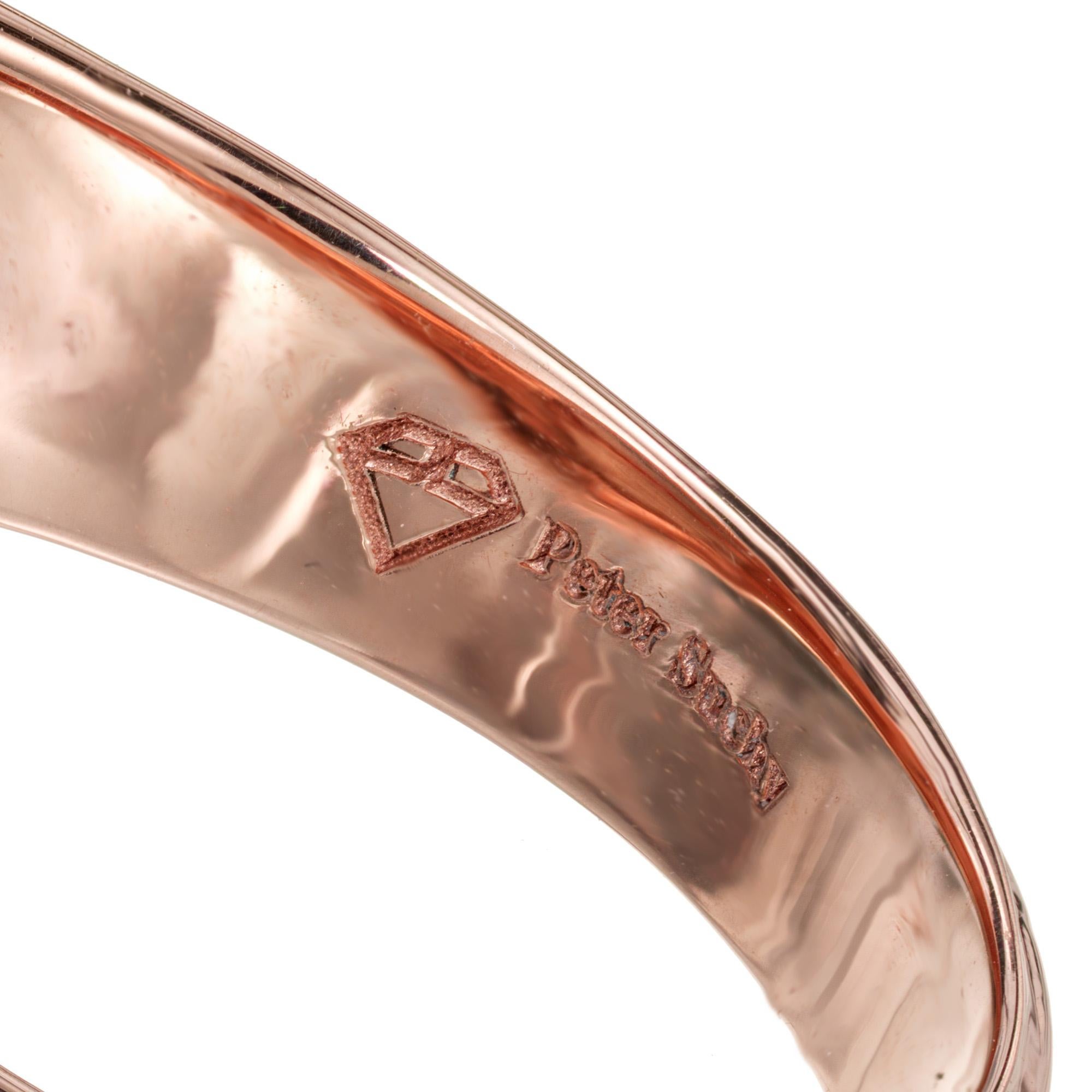Peter Suchy Rose Gold Antique Inspired Men's Signet Ring  3
