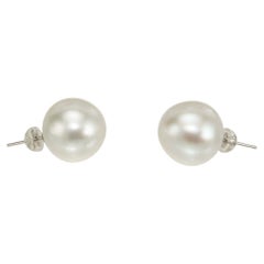 Peter Suchy South Sea Cultured Pearl White Gold Earrings